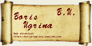 Boris Ugrina vizit kartica